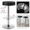 Set of 2 Height Adjustable Swivel Round Bar Stool with Stainless Steel Chrome Base Perfect for Seating in Any Room